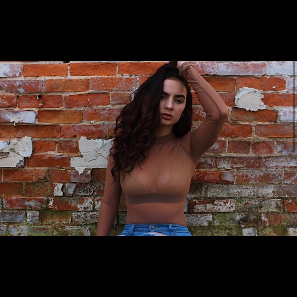 tan see through body suit